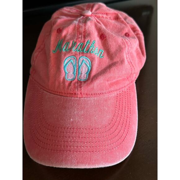 Kaufman Women's Pink 100% Cotton Marathon Adjustable Strap Baseball Hat - Picture 1 of 6